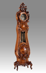 Grandfather Clock 530 walnut and gold 5angels
